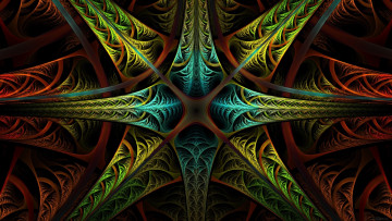 Картинка 3д+графика фракталы+ fractal цвета фон узор