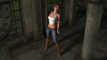 Картинка 3д+графика люди+ people фон девушка взгляд