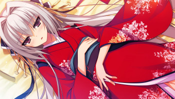 Картинка аниме unknown +другое смущение reminiscence re юката daizenji suzuka art девушка постель лежит