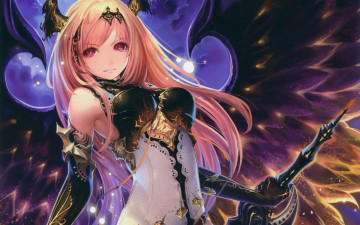 Картинка аниме ангелы +демоны девушка рога shingeki no bahamut bimo tachikawa mushimaro dark angel olivia