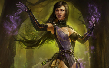 Картинка фэнтези маги +волшебники магия волшебница колдунья девушка