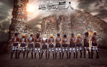 Картинка разное cosplay+ косплей аниме атака титанов арт