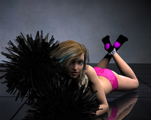 Обои картинки фото 3д графика, люди , people, девушка, взгляд, фон