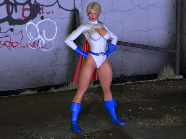 Обои картинки фото 3д графика, фантазия , fantasy, фон, супермен, взгляд, девушка