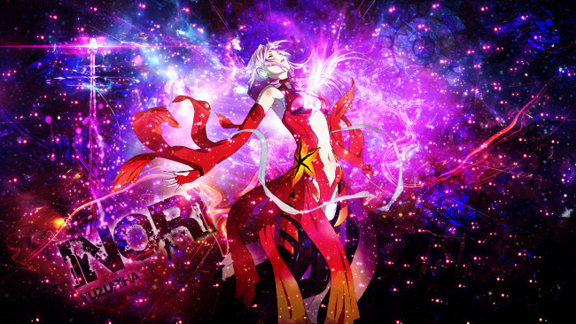 Обои картинки фото аниме, guilty crown, корона, греха, инори, абстракция, арт, dinocojv, коллаж