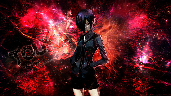 Обои картинки фото аниме, tokyo ghoul, токийский, гуль, тока, dinocojv, арт