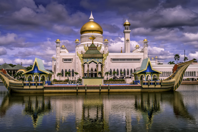 Обои картинки фото sultan bolkiah mahligai barge, корабли, другое, мечеть, судно