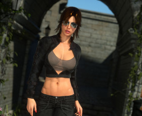 Картинка 3д+графика люди+ people девушка взгляд фон