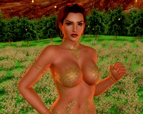 Картинка 3д+графика люди+ people девушка взгляд фон