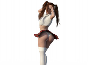 Картинка 3д+графика люди+ people девушка взгляд фон