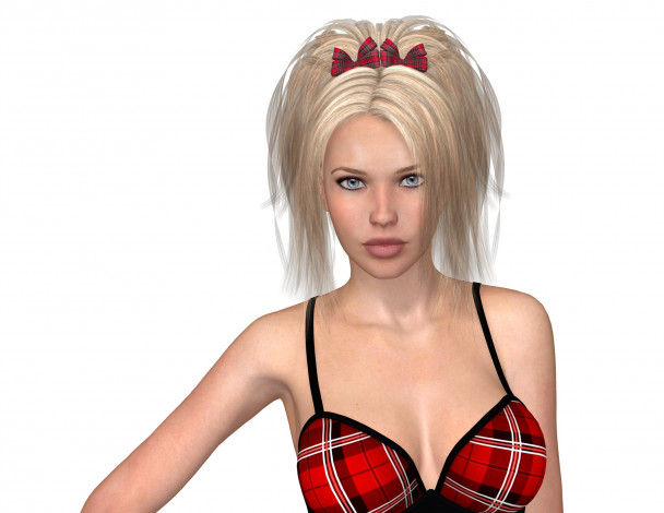 Обои картинки фото 3д графика, люди , people, девушка, взгляд, фон