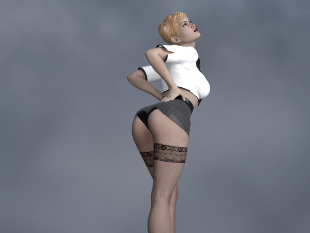 Обои картинки фото 3д графика, люди , people, девушка, взгляд, фон