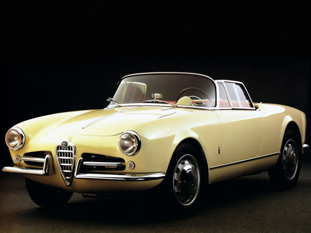 Обои картинки фото alfa romeo giulietta spider concept 1955, автомобили, alfa romeo, spider, 1955, concept, giulietta, alfa, romeo