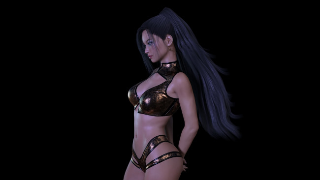 Обои картинки фото 3д графика, люди , people, фон, взгляд, девушка