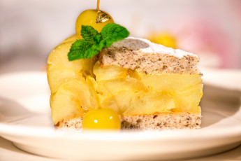 Картинка еда пироги мята выпечка пирог яблочный