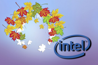 обоя компьютеры, intel, фон, логотип