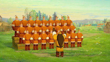 обоя мультфильмы, иван царевич и серый волк 2, хор, дружина