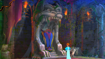 Картинка мультфильмы иван+царевич+и+серый+волк+2 скульптура факел трон зал девушка