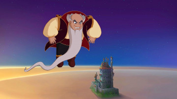 обоя мультфильмы, иван царевич и серый волк 2, замок, небо, полет, борода, мужчина