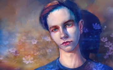 Картинка рисованное люди цветы by lusiusmalfoy фон парень