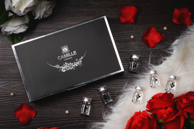 Обои картинки фото разное, косметические средства,  духи, косметика, парфюм, цветы, розы, коробочка