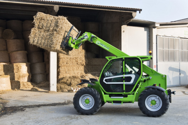 Обои картинки фото техника, фронтальные погрузчики, merlo