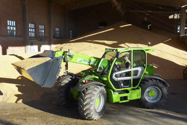 Обои картинки фото техника, фронтальные погрузчики, merlo