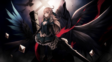 Картинка аниме оружие +техника +технологии девушка