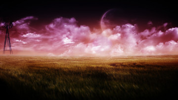 Картинка разное компьютерный+дизайн облака поле планета небо