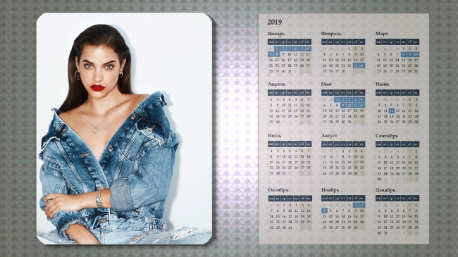 Обои картинки фото календари, девушки, взгляд, женщина