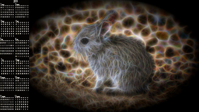 Обои картинки фото календари, компьютерный дизайн, профиль, животное