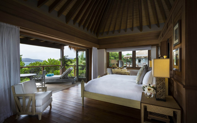 Обои картинки фото интерьер, спальня, балкон, бунгало