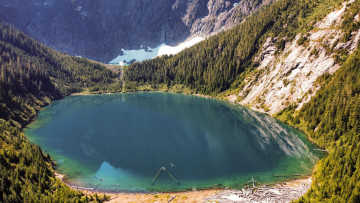 Картинка landslide+lake vancouver+island bc природа реки озера landslide lake vancouver island