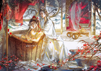 Картинка рисованное кино +мультфильмы вэй усянь лань ванцзи бочка