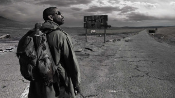 Картинка кино+фильмы the+book+of+eli мужчина рюкзак дорога