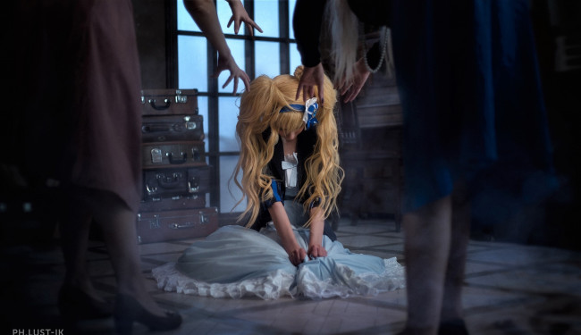 Обои картинки фото девушки, kirdjava, девочка, пол, образ, костюм