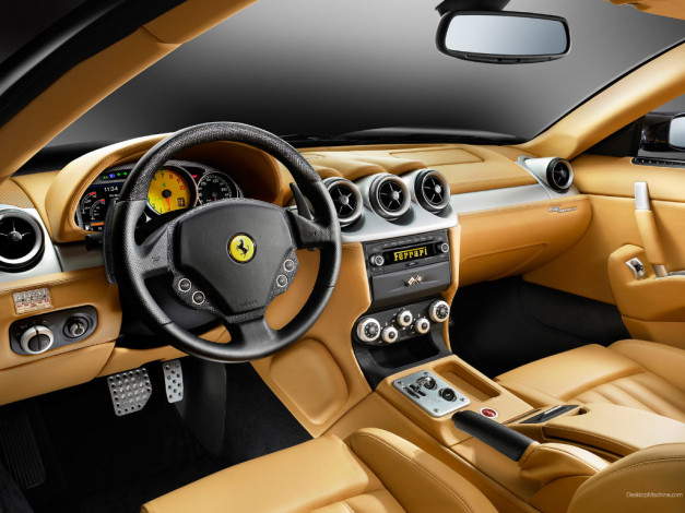 Обои картинки фото ferrari, 612, scaglietti, автомобили, интерьеры