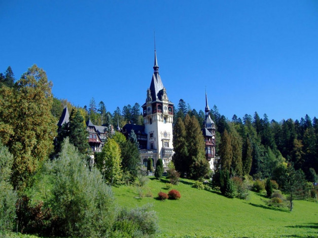 Обои картинки фото города, замок, пелеш, румыния