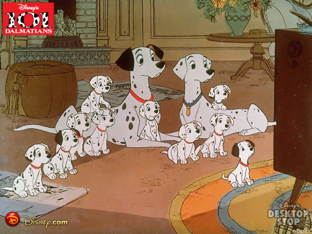 Обои картинки фото мультфильмы, 101, dalmatians
