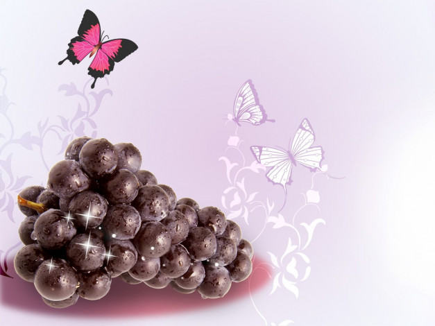 Обои картинки фото еда, виноград