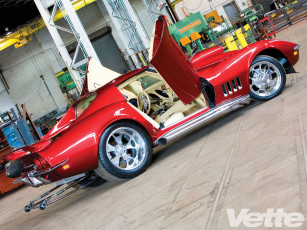 Картинка 1969 chevrolet corvette автомобили hotrod dragster