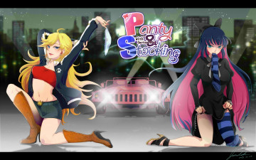 Картинка аниме panty stocking with garterbelt