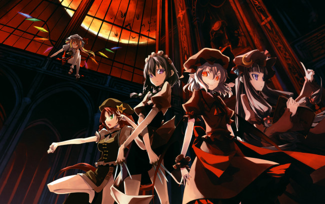 Обои картинки фото аниме, touhou