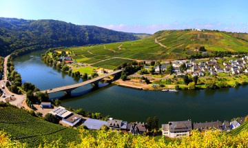 Картинка германия целль города пейзажи мост дома река