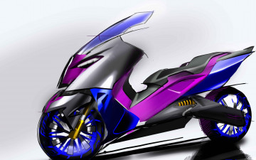 Картинка мотоциклы рисованные моторолеры