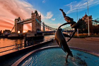 Картинка города лондон великобритания мост