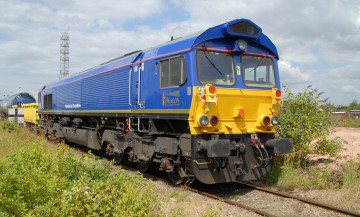 Картинка техника локомотивы грузовой состав вагоны локомотив рельсы железная дорога