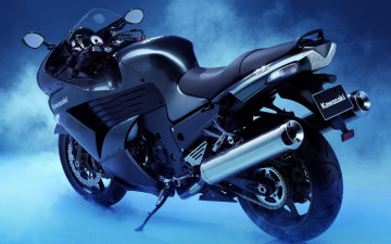 Картинка мотоциклы kawasaki туман