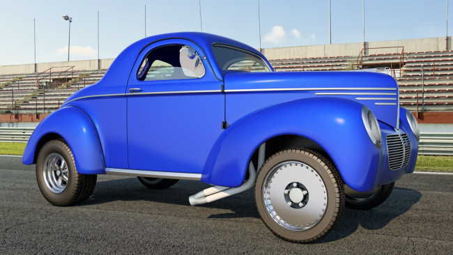 Обои картинки фото автомобили, 3д, 1940, willys