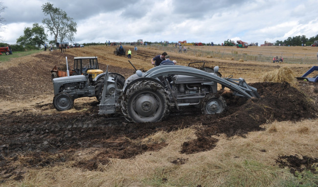 Обои картинки фото техника, тракторы, поле, работы